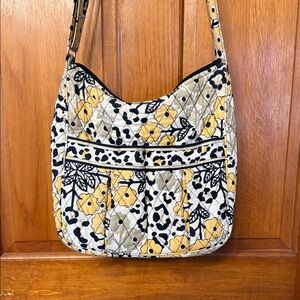 Vera Bradley Yellow Black White Quilted Shoulder Bag